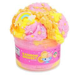 PeachyBbies Novelty Slime Fidget Putty (7oz Jar) "Rainbow Sherbet" Cloud Dough Slime