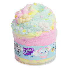 PeachyBbies Novelty Slime Fidget Putty (7oz Jar) "Pastel Cloud Cake" Cloud Dough Slime