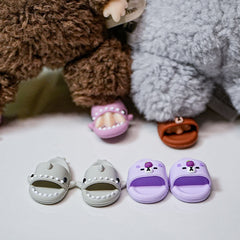 Mini Cartoon Slides Sandals For Plush Dolls (1pc) Multiple Styles - Petite Threads Simple Exclusive