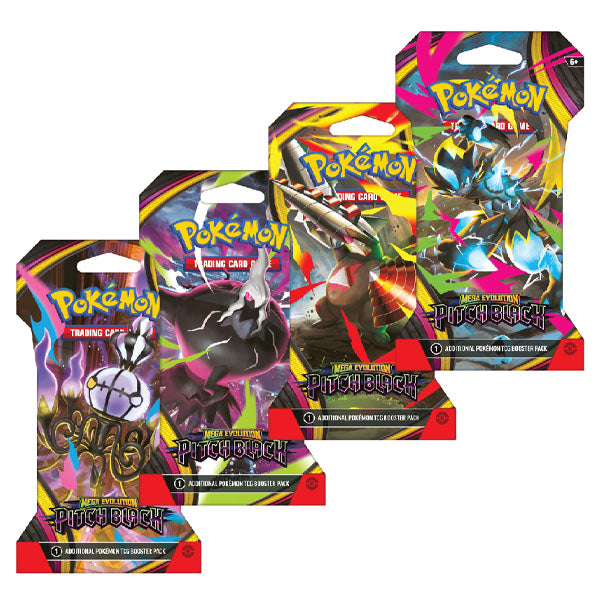 Pokémon TCG: ME05 Mega Evolution Pitch Black Sleeved Booster Pack (10 Cards) Simple Pokémon
