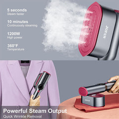 Pressara 2-in-1 Handheld Steamer & Iron for Wrinkle Removal