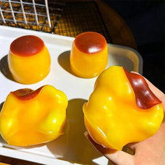 Crunch & Squish Caramel Pudding Crunchy Squishies® Stress Ball Fidget Toy (1pc) Simple Exclusive