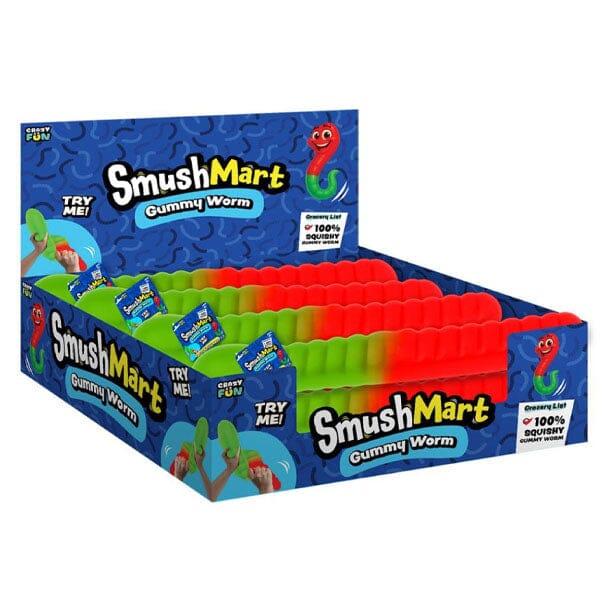 SmushMart Giant Squishy Gummy Worm 15" Fidget Toy (1pc) Simple SmushMart