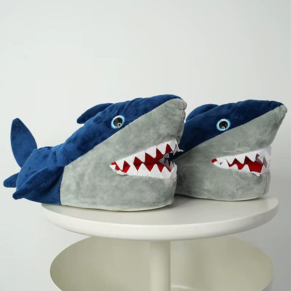 Plush Shark Slippers Unisex Rubber Sole Shoe (1 Pair) One-Size-Fits-Most Simple Exclusive