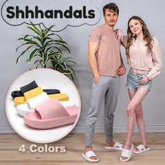 Shhhandals | Unisex Indoor/Outdoor Anti-Slip Waterproof Comfort Slides | Multiple Sizes & Colours Preorder Showcase