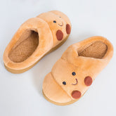 Shhhandals Unisex Novelty Plush Croissant Cartoon Slippers (1 Pair) Multiple Sizes