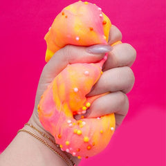 SlimyGloop Pink Lemonade Neon Butter Twist Pre-Made & Ready To Play Slime (6.3oz) Simple SlimyGloop