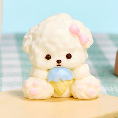 SqueezeSquad Taba Deluxe Premium Silicone Squishy Fidget Toy - Dog w/ Ice Cream Cone Simple SqueezeSquad