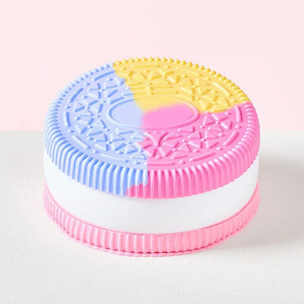 SqueezeSquad Taba Deluxe Premium Silicone Squishy Fidget Toy - Sandwich Cookie Simple SqueezeSquad