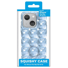 SugarSqueez Squishy Fidget Jelly iPhone Case in Blue or Pink (1pc) Fit For iPhone 17E / 16E / 15 / 14 / 13