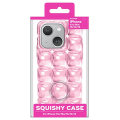 SugarSqueez Squishy Fidget Jelly iPhone Case in Blue or Pink (1pc) Fit For iPhone 17E / 16E / 15 / 14 / 13