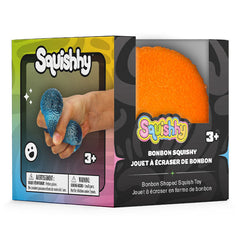 Squishhy Bonbon-Shaped Textured Squishy Fidget Stress Ball (1pc) Assorted Colors