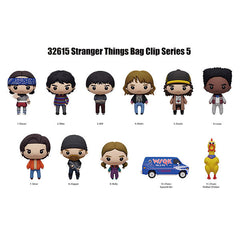 3D Stranger Things Series 5 Foam Bag Clip Blind Bag (1pc) Simple Stranger Things