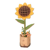 Rowood Sunflower Wooden Bloom Craft DIY Kit (86pc) Simple Rolife