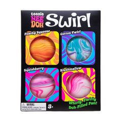 Nee Doh Teenie Swirl Mini Stress Balls Squishy Fidget Toys (4pc) Simple Nee Doh