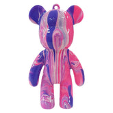 Pour Palz DIY Teddy Bear Keychain Paint Pour Kit (Color Ships Assorted) Simple Pour Palz