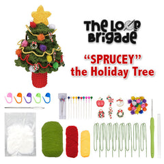 The LOOP Brigade: DIY Crochet Plush Toy Complete Kit For Beginners - Sprucey the Christmas Tree Simple Exclusive