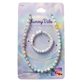 SunnyVibe UV Jewelry Set (Necklace & Bracelet) Changes Color in the Sun!