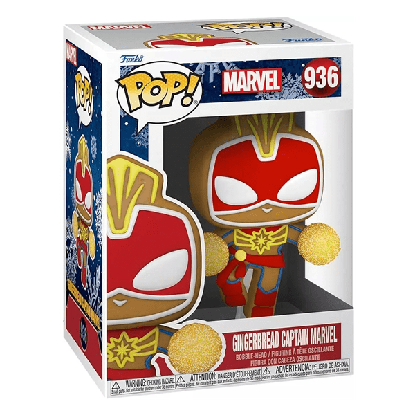 Funko Pop! Marvel: Holiday - Captain Marvel Gingerbread Simple Funko 