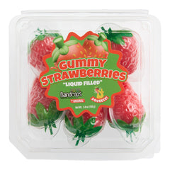 Raindrops Gummy: Liquid Filled Strawberries Gummy - 3.8oz