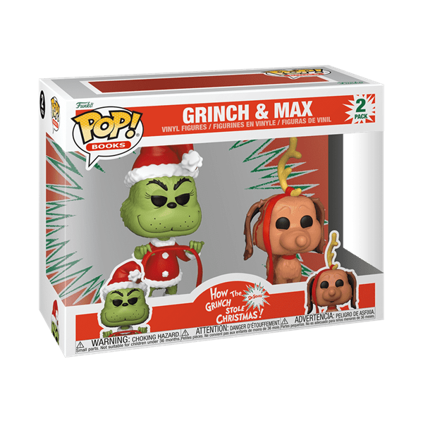 Funko Pop! Books: How The Grinch Stole Christmas - Grinch and Max (2-Pack) Simple Funko 