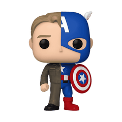 Funko Pop! Marvel: Split - Captain America/Steve Rogers Figure Simple Funko 