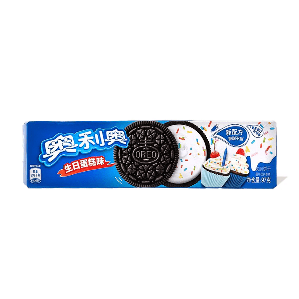 OREO Birthday Cake Creme Sandwich Cookies (97g) Simple OREO 