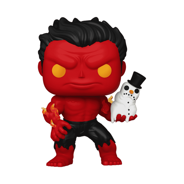 Funko Pop! Marvel: Holiday - Red Hulk with Snowman Figure Simple Funko 