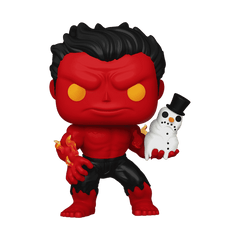 Funko Pop! Marvel: Holiday - Red Hulk with Snowman Figure Simple Funko 