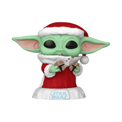 Funko Pop! Star Wars: Mandolorian - Grogu with Christmas Cookie Figure Simple Funko 