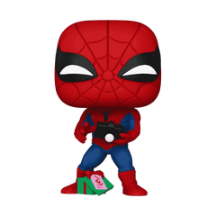 Funko Pop! Marvel: Holiday - Spider-Man with Open Gift Figure Simple Funko 