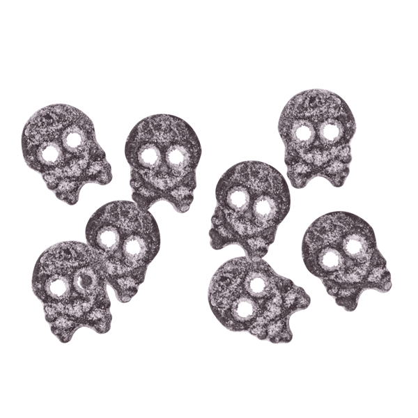 BUBS Godis: Salty Skalle Liquorice Skulls Candy (90g) Simple Showcase 