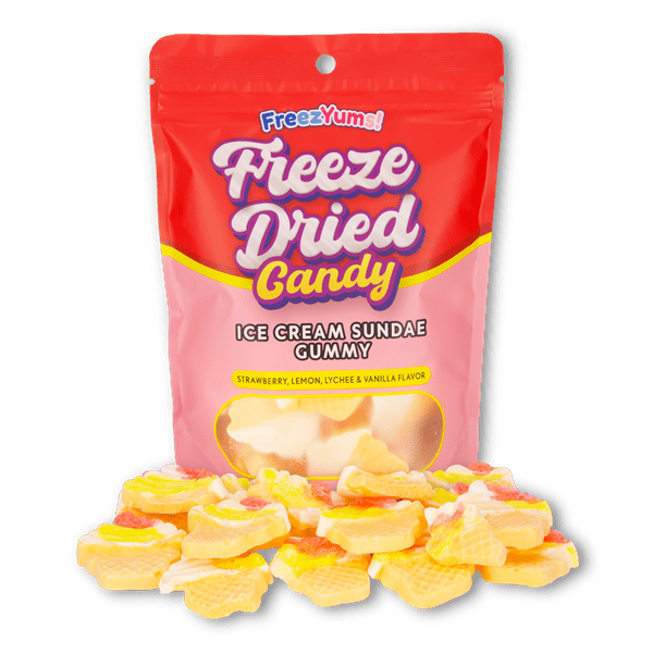 Freezyums Freeze Dried Fried Ice Cream Sundae Gummy Simple Showcase 