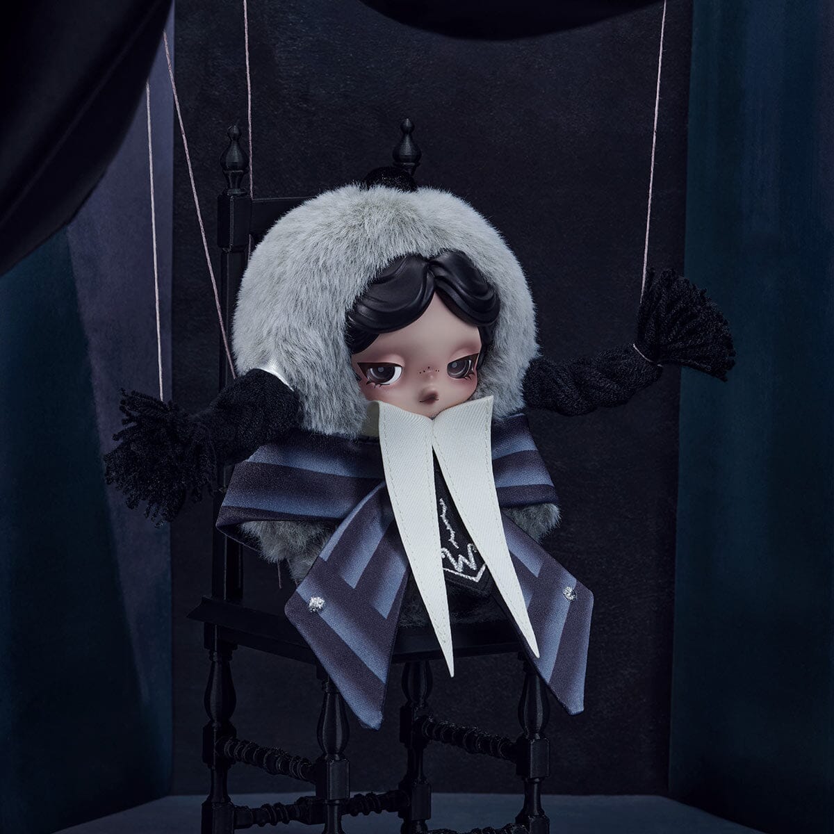 Pop Mart SKULLPANDA × Wednesday Plush: Nevermore Academy Uniform Version Simple Pop Mart 