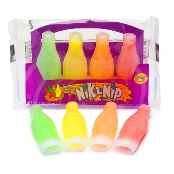 Nik-L-Nip Wax Bottle Candy (4pc) | As Seen TikTok Simple Showcase 