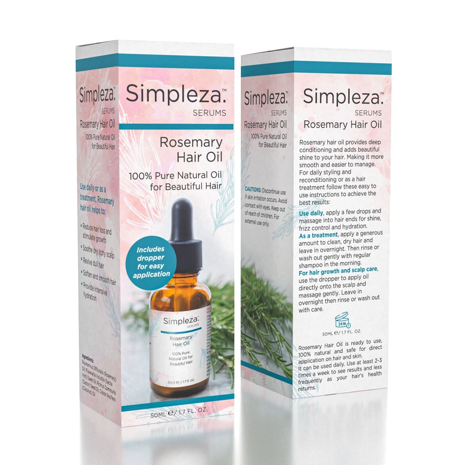 Simpleza™ Serums Rosemary Hair Oil (50mL) | Ships Mid November Preorder Showcase 