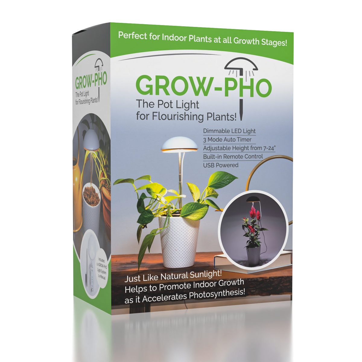 Grow-Pho: USB Powered LED Grow-Light for House Plants