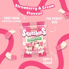 Swizzels Squashies Strawberry and Cream - 120g Imported From England
