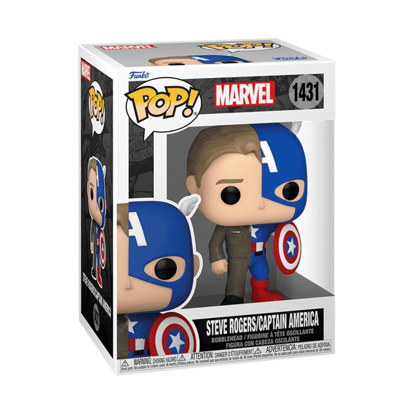 Funko Pop! Marvel: Split - Captain America/Steve Rogers Figure Simple Funko 