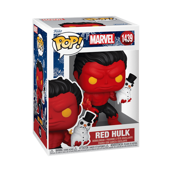 Funko Pop! Marvel: Holiday - Red Hulk with Snowman Figure Simple Funko 