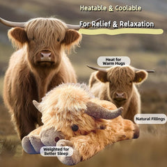 Novelty Plush – Highland Cow Weighted Plush - 11" Simple Exclusive 