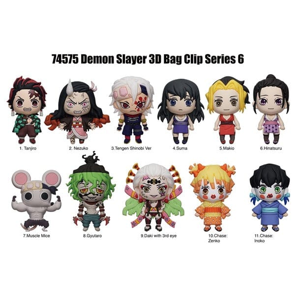 3D Anime: Demon Slayer Foam Blind Bag Clip Series 6 (1pc) Simple Demon Slayer 