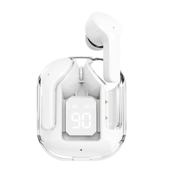 TWS - Wireless Earbuds With Digital Display and Transparent Case Simple Showcase 