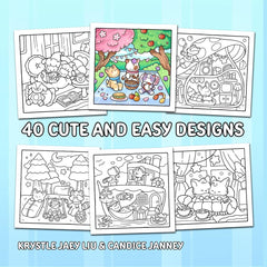 Comfy & Cozy: Coloring Book for Adults and Teens by Jade Summer Simple Jade Summer 