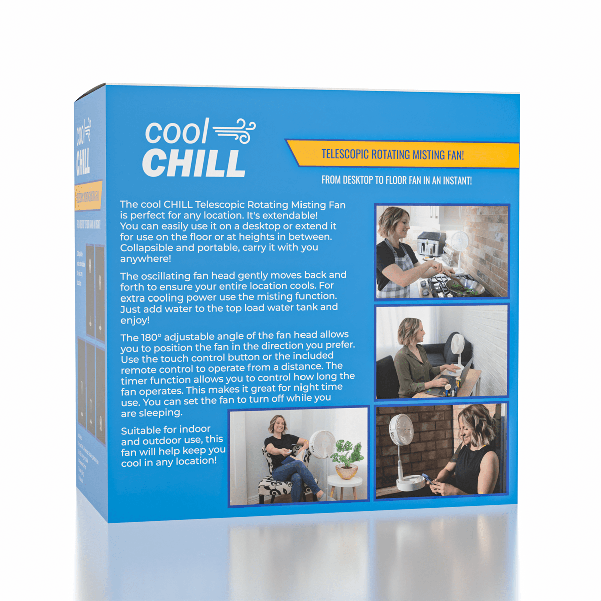 Cool Chill Telescopic Rotating & Misting Fan Simple Cool Chill 