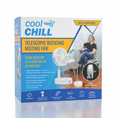 Cool Chill Telescopic Rotating & Misting Fan Simple Cool Chill 