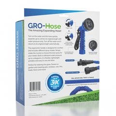 GRO-Hose BLUE 75ft Expandable Hose With Sprayer Nozzle Simple Gro-Hose 