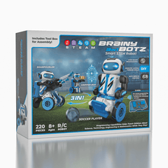 BrainyBotz (220pc) | 3-in-1 DIY Smart STEM Robot Building & Programming Kit Simple Exclusive 