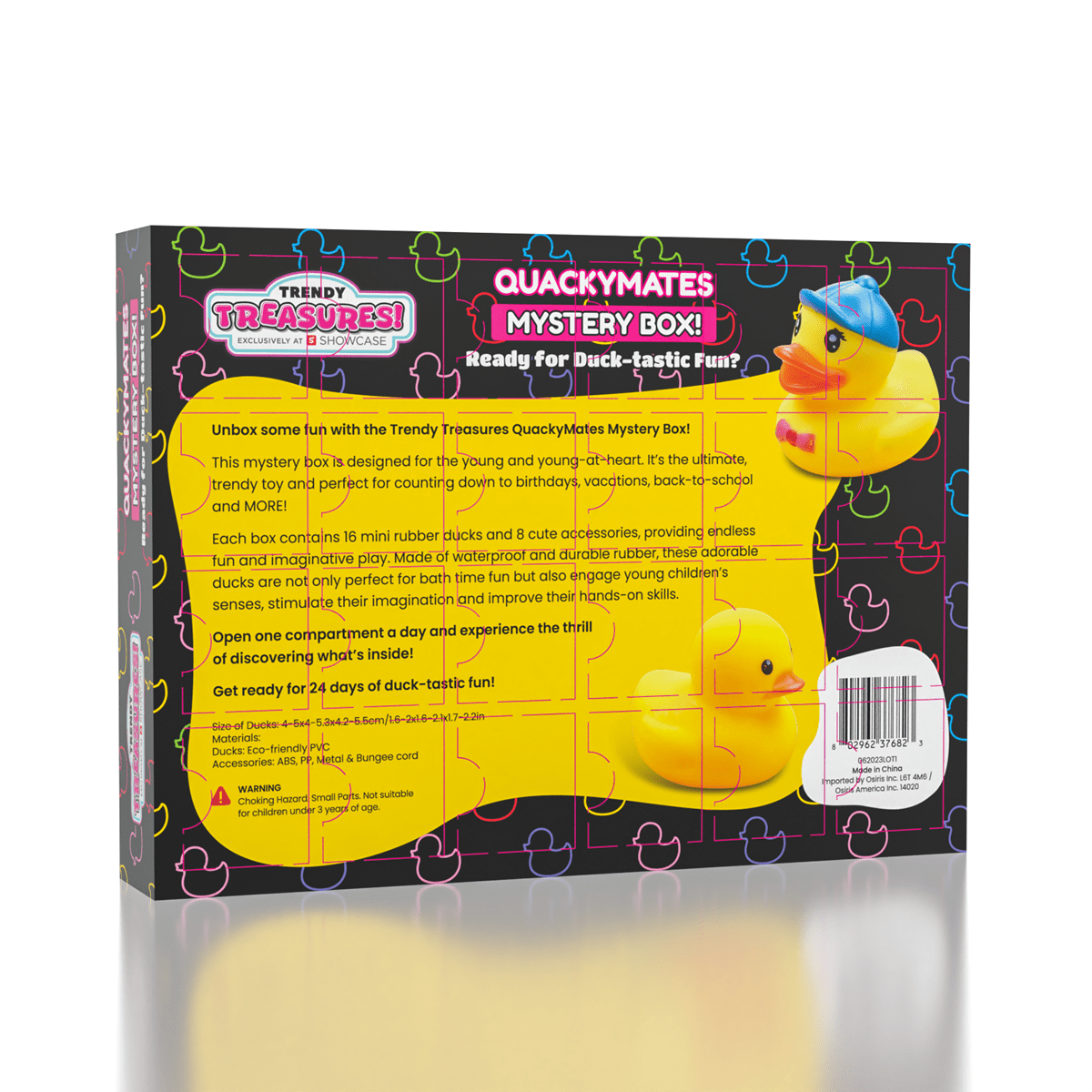 Trendy Treasures QuackyMates Advent Calendar Mystery Box | 24pc Surprise Rubber Duck Toys Simple Trendy Treasures 