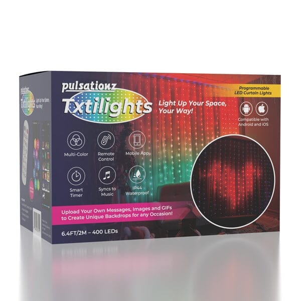 Pulsationz Bluetooth Programmable LED Curtain (6.4ft) | Pre-Order Preorder Showcase 